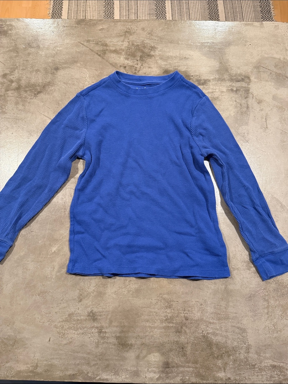 Cat & Jack Royal Blue Waffle Thermal Long-Sleeve Tee